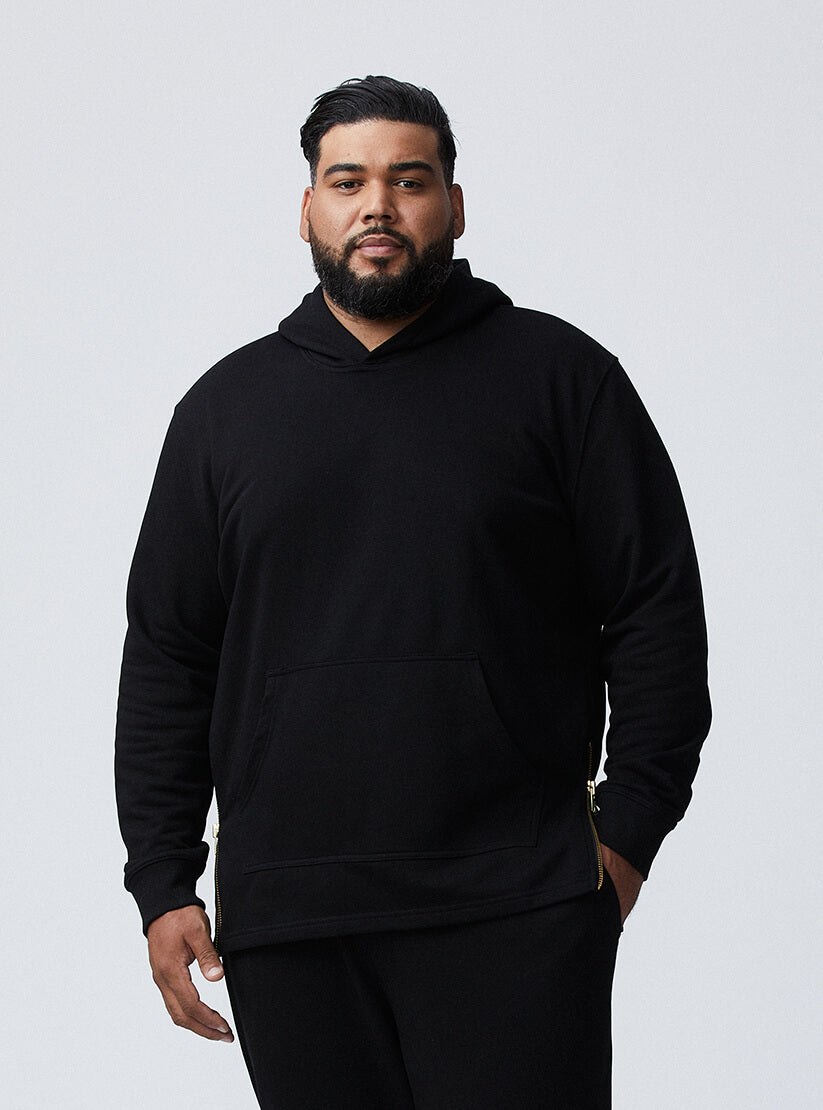9090 KingLogoVintageDenim Hoodie black 黒 - yobuko-kabeshima.jp